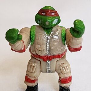 Vintage Teenage Mutant Ninja Turtles TMNT Micro Red Raphael Military Soldier  1"